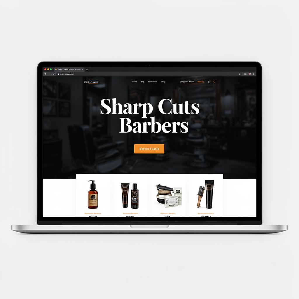 Sharp Cuts Barbers concept website design