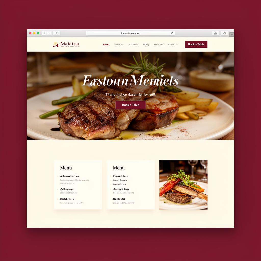 Maletrm Restaurant concept website design