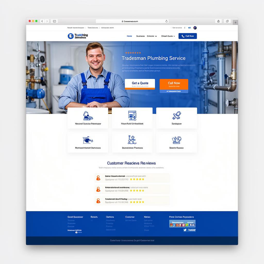 Trade & Plumbing Services concept website design